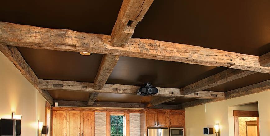Original Surface Ceiling Beams Home Theater