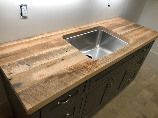 Antique Character Oak Counter Unfinished and ready to be installed