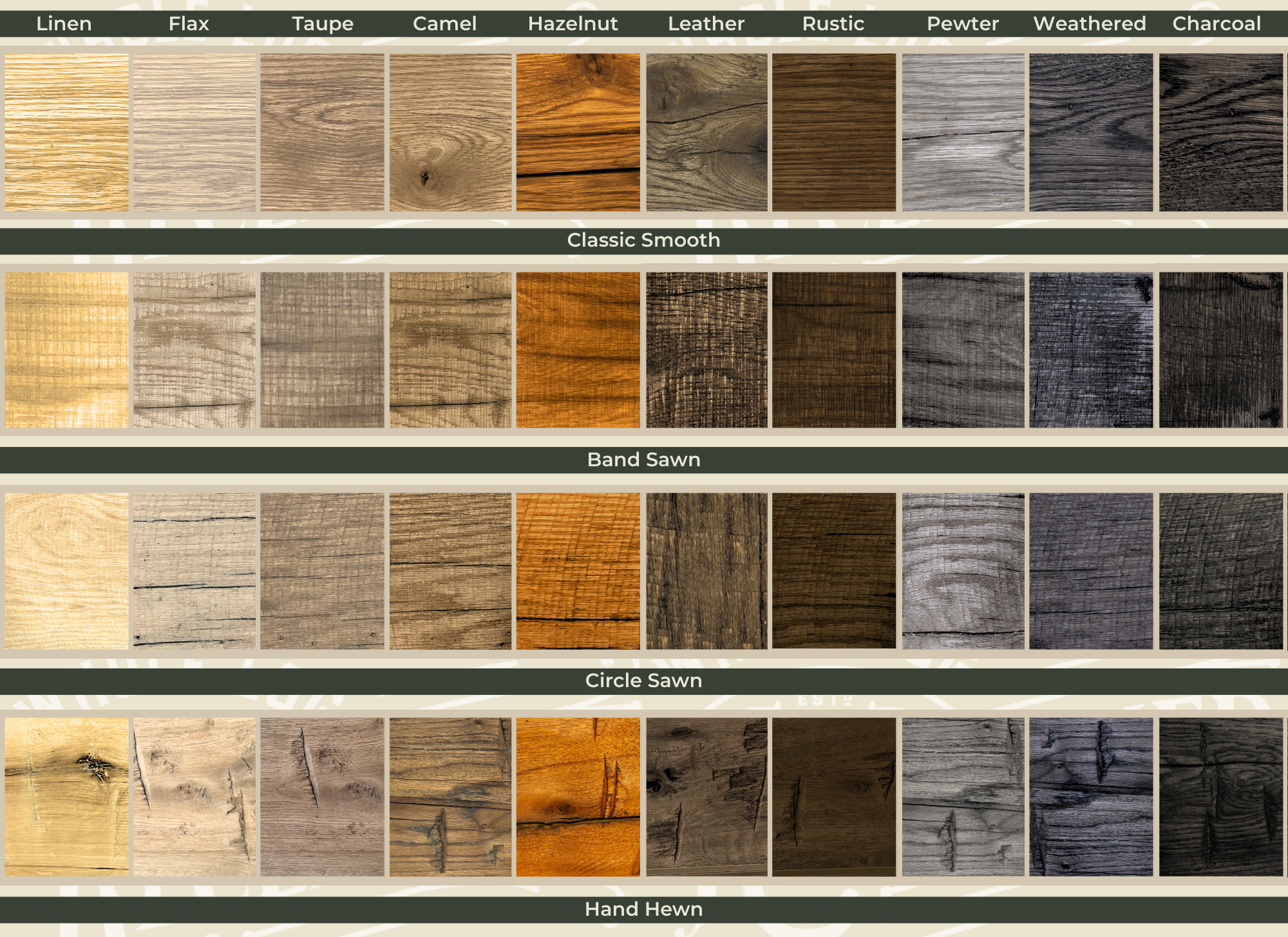 Box beam wood color chart_horizontal