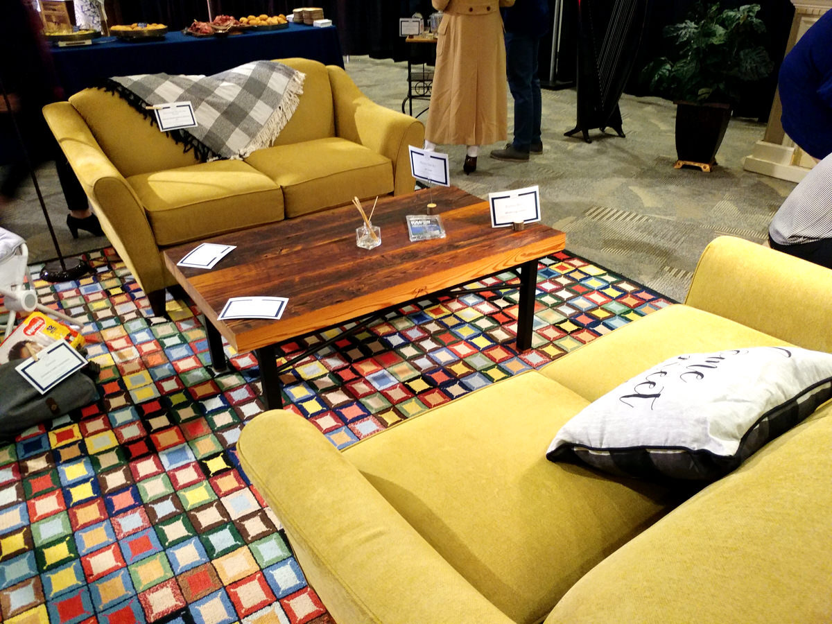 Heart Pine Table Made in Henderson County NC for The Partnership