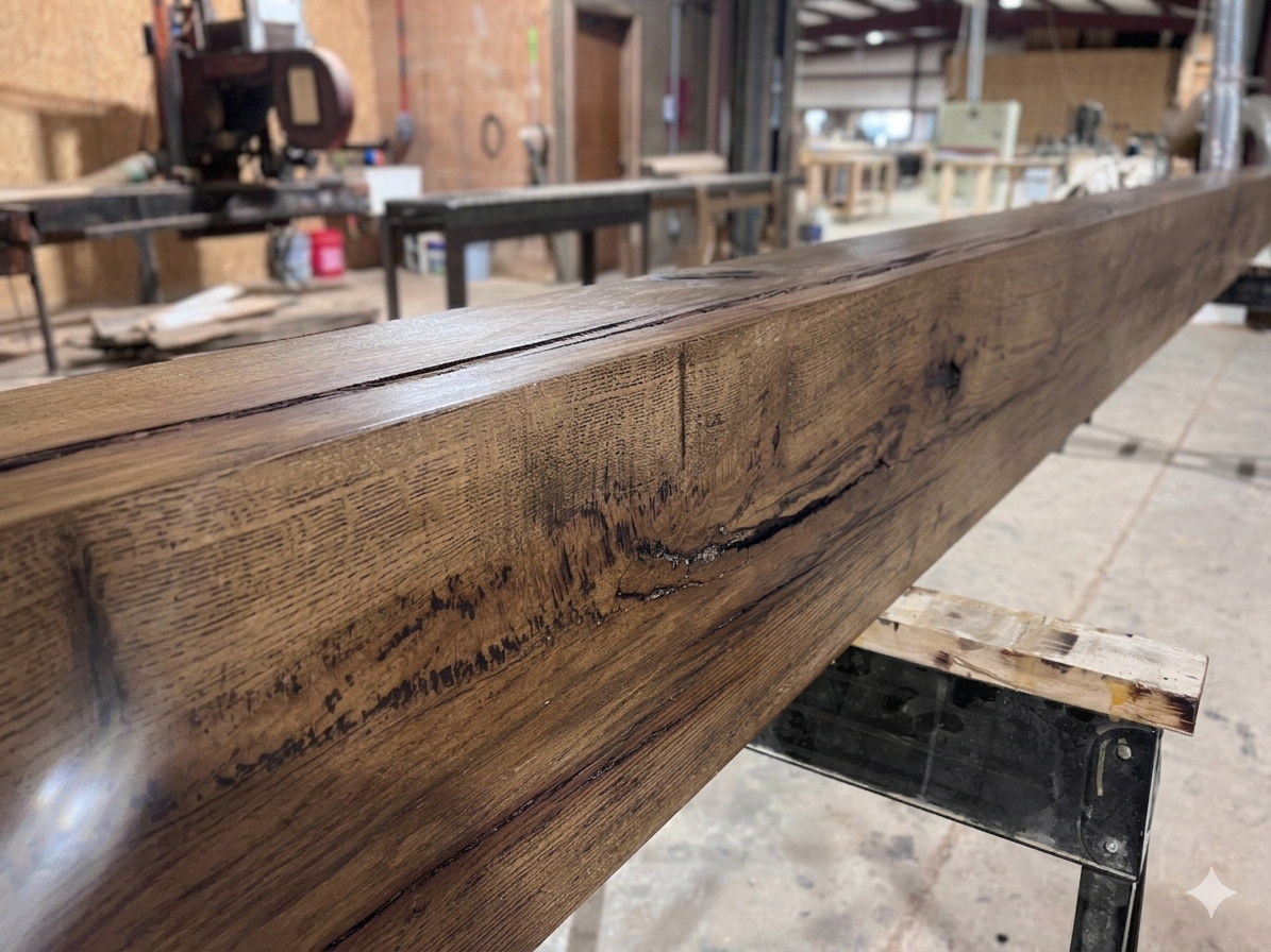 Character Smooth Oak Reclaimed Box Beam