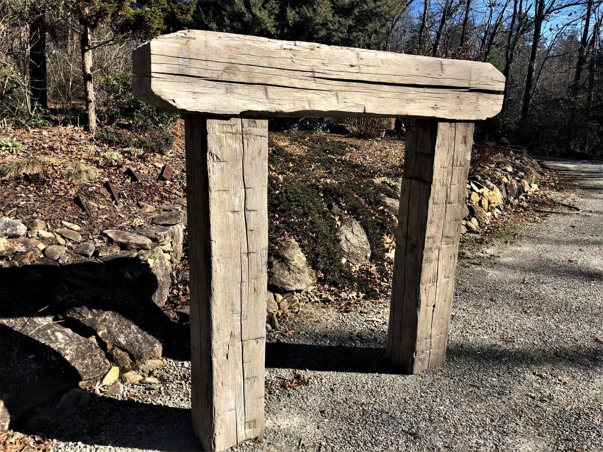 Hand Hewn Poplar with Legs Pre color White Castle Grey