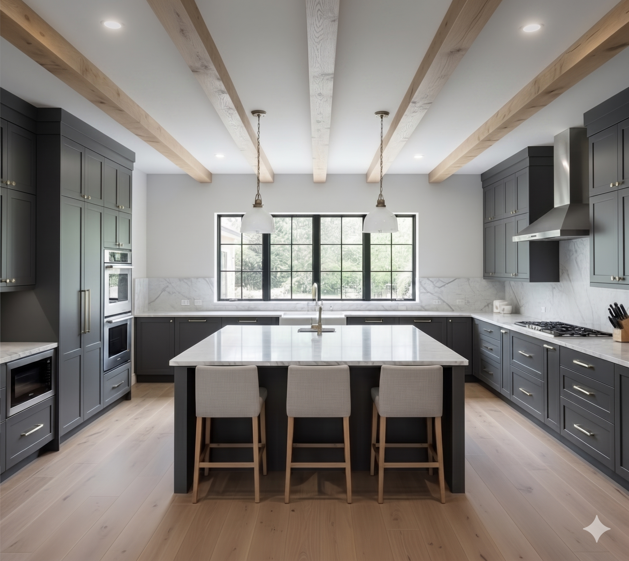 Kitchen Lt Oak Box Beams Charlotte in North Carolina