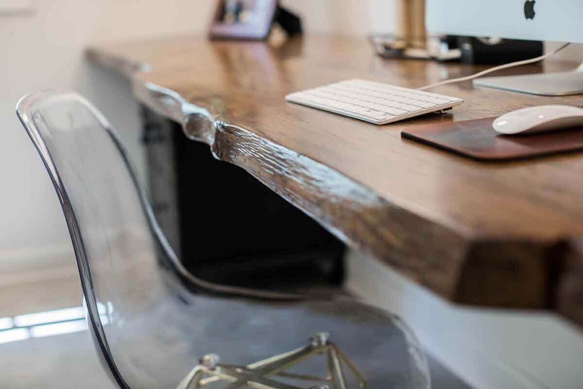 Live Edge Oak work table in spartanburg, sc