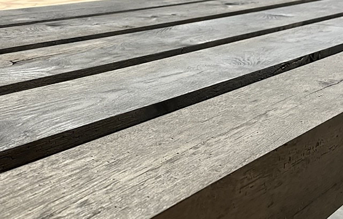 Reclaimed smooth grey box beams