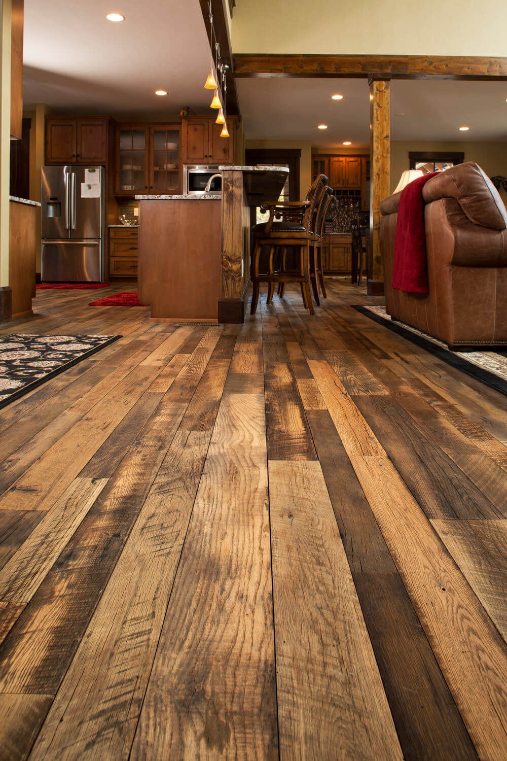 Reclaimed Engineered mixed hdwd floor black mountain nc