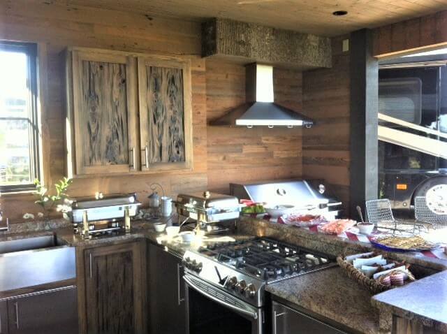 Rustic Kitchen in a Small Space in lake toxaway, nc