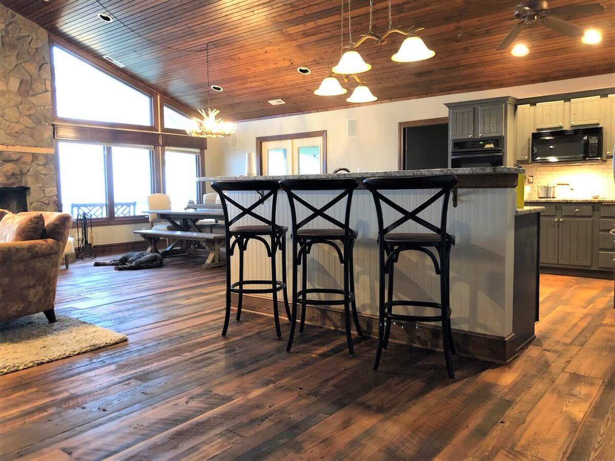 Antique heart pine character flooring in brevard nc