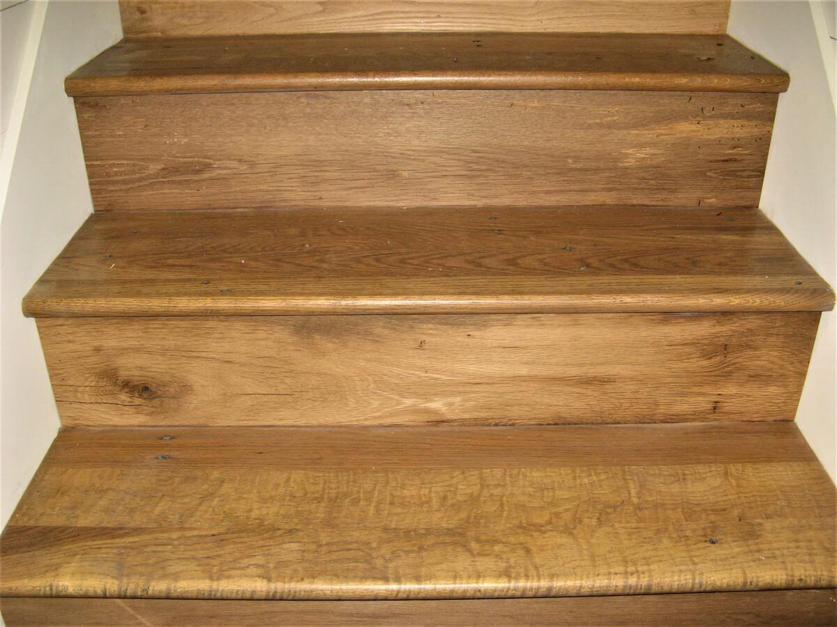 antique white oak stairs and risers