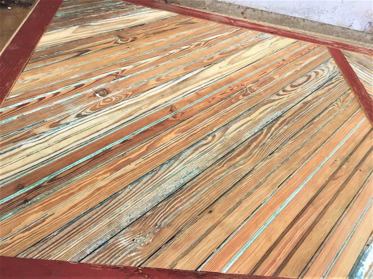 bead board after wire brushing