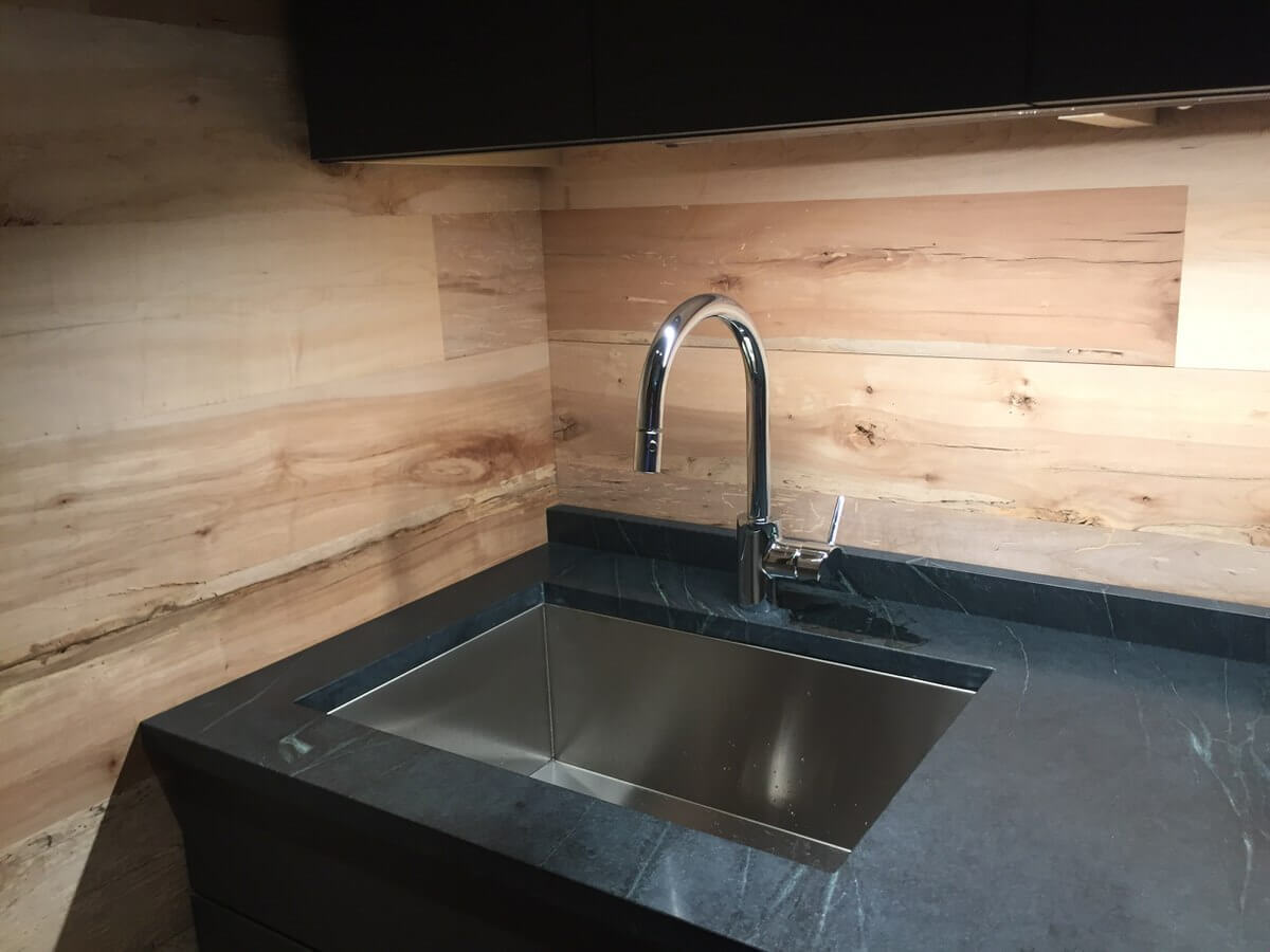 classic smooth-surface, mixed hardwood sink backsplash lake toxaway nc