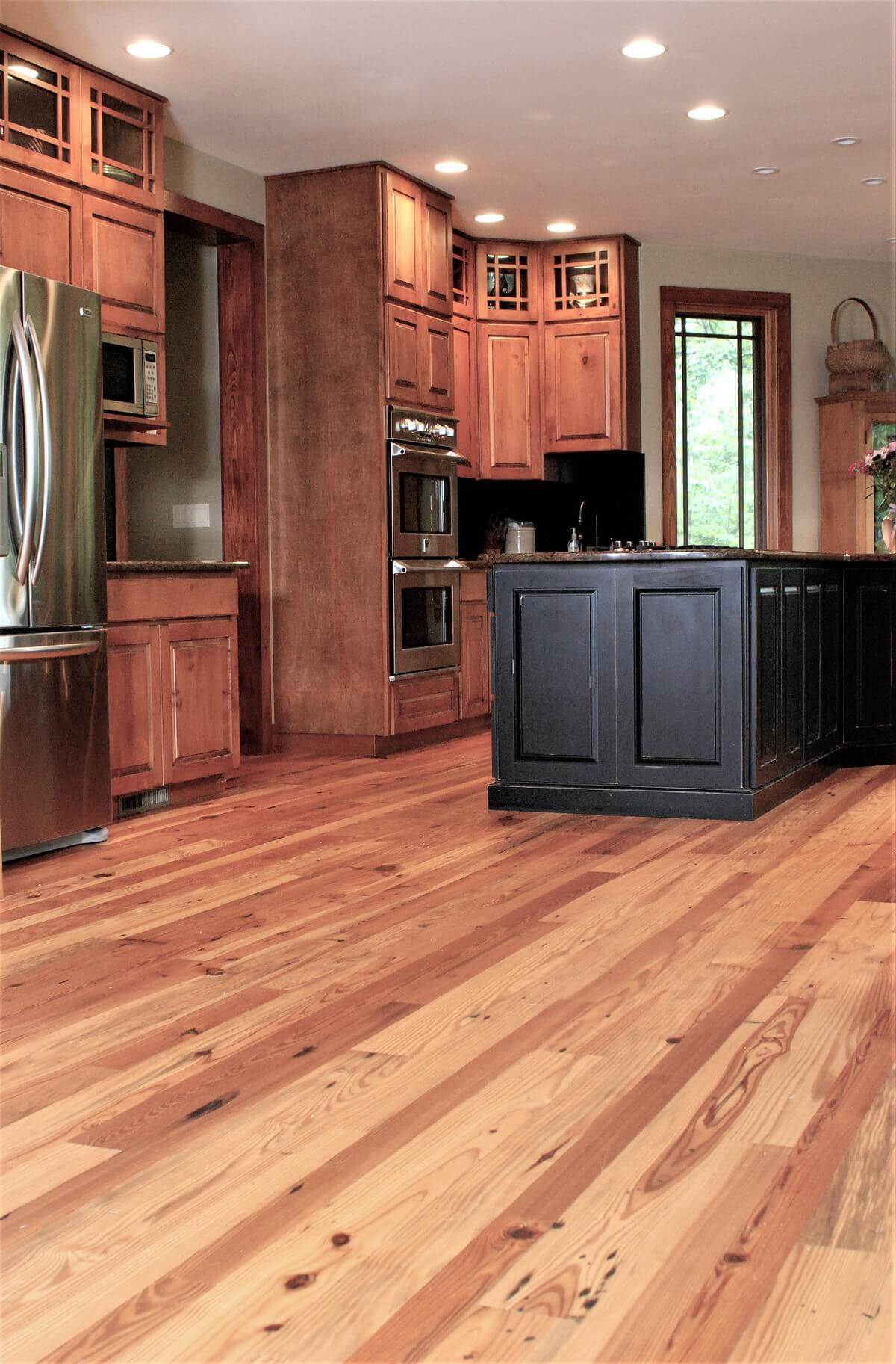 Classic wood floors in kitchen.