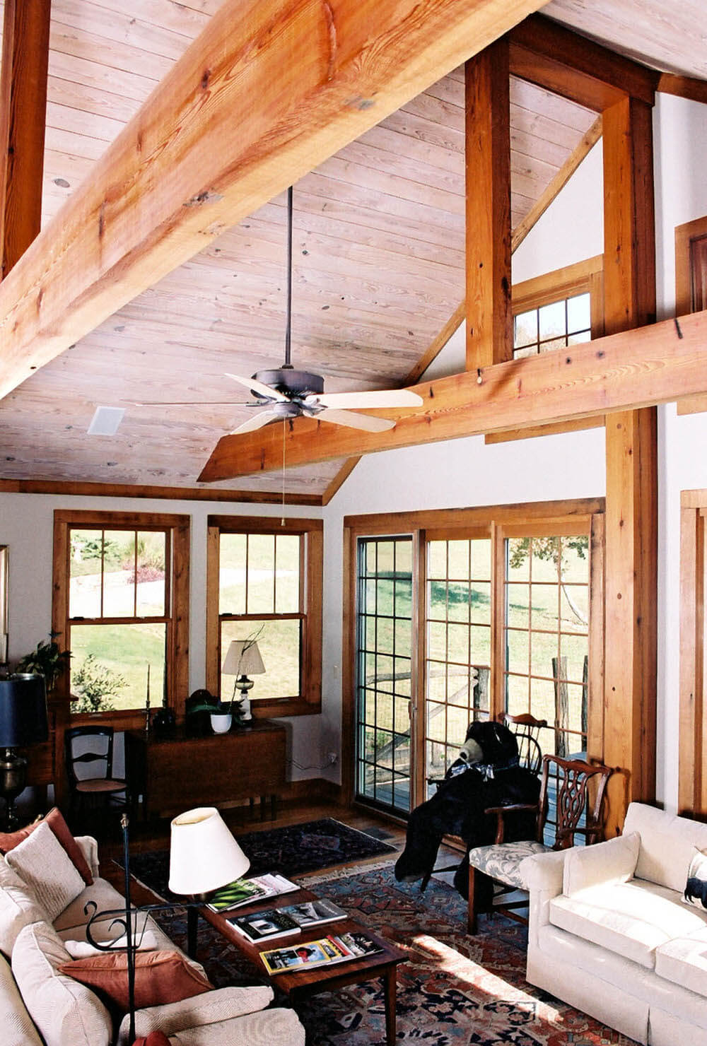 Heart pine beams in Travelers Rest, SC