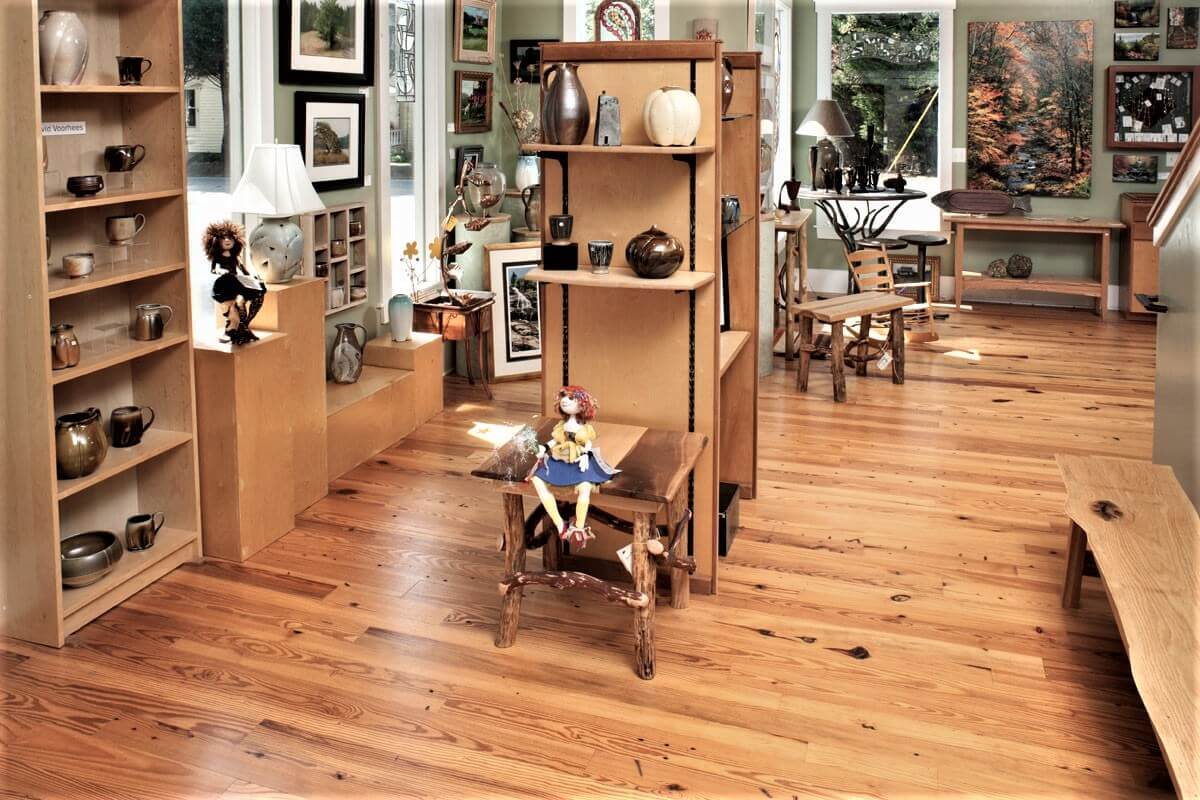 Heart pine cabin grade floor in flat rock nc gallery