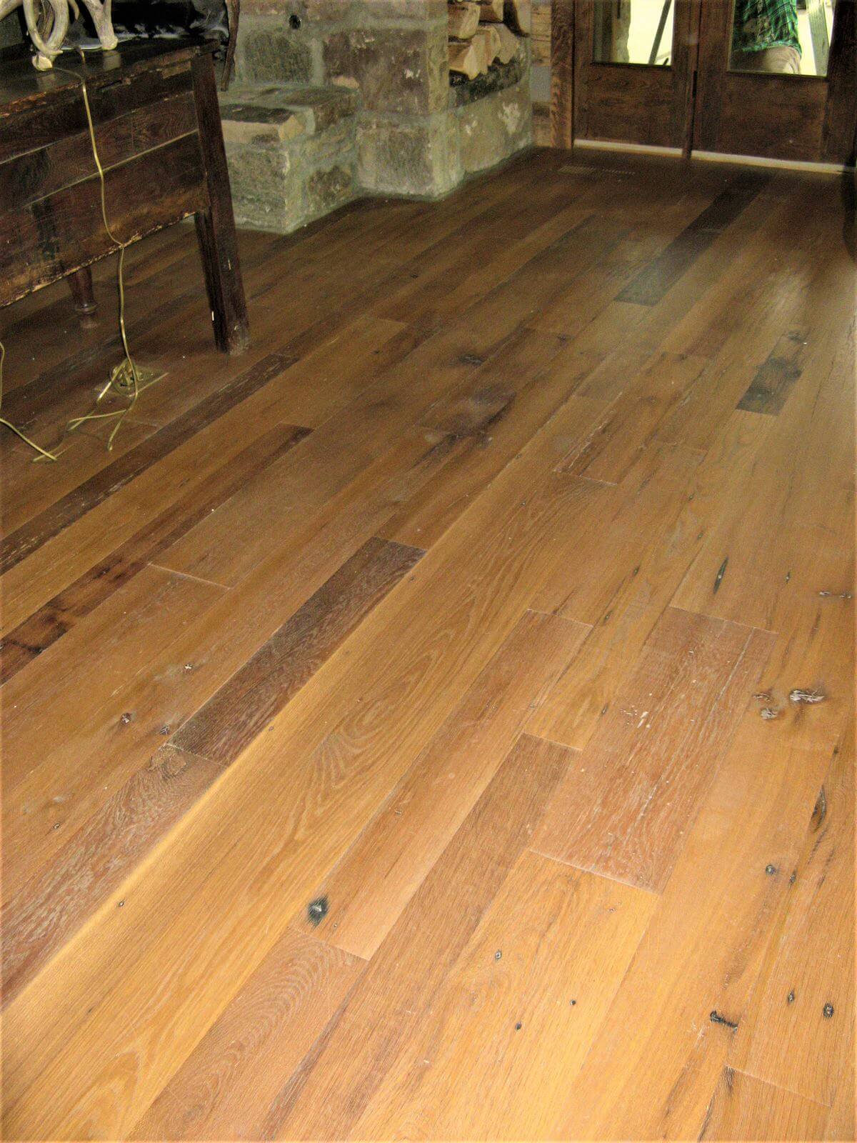 Antique white oak flooring  lake toxaway, nc