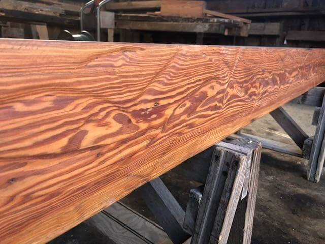 reclaimed heart pine planed mantels