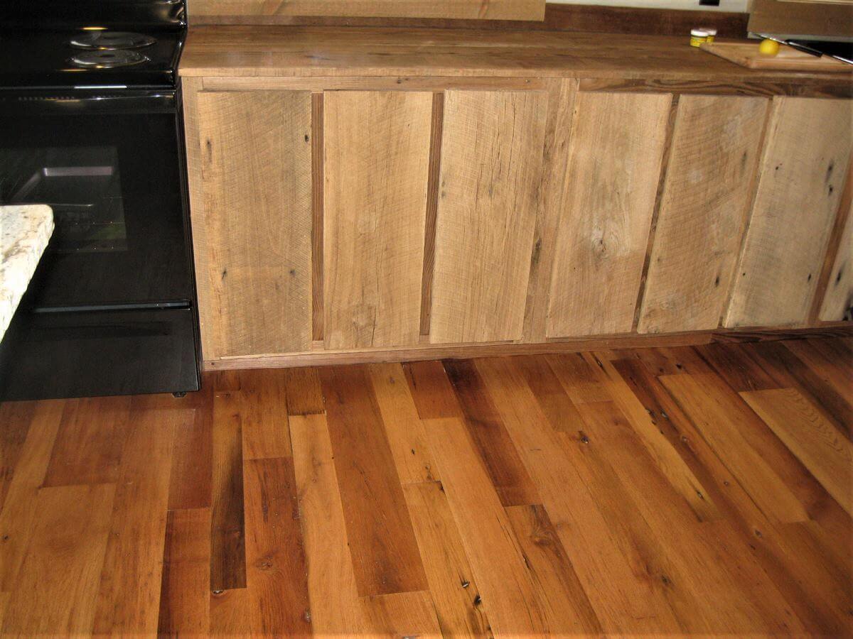 Reclaimed oak cabinets and flooring northrup hendersonville nc