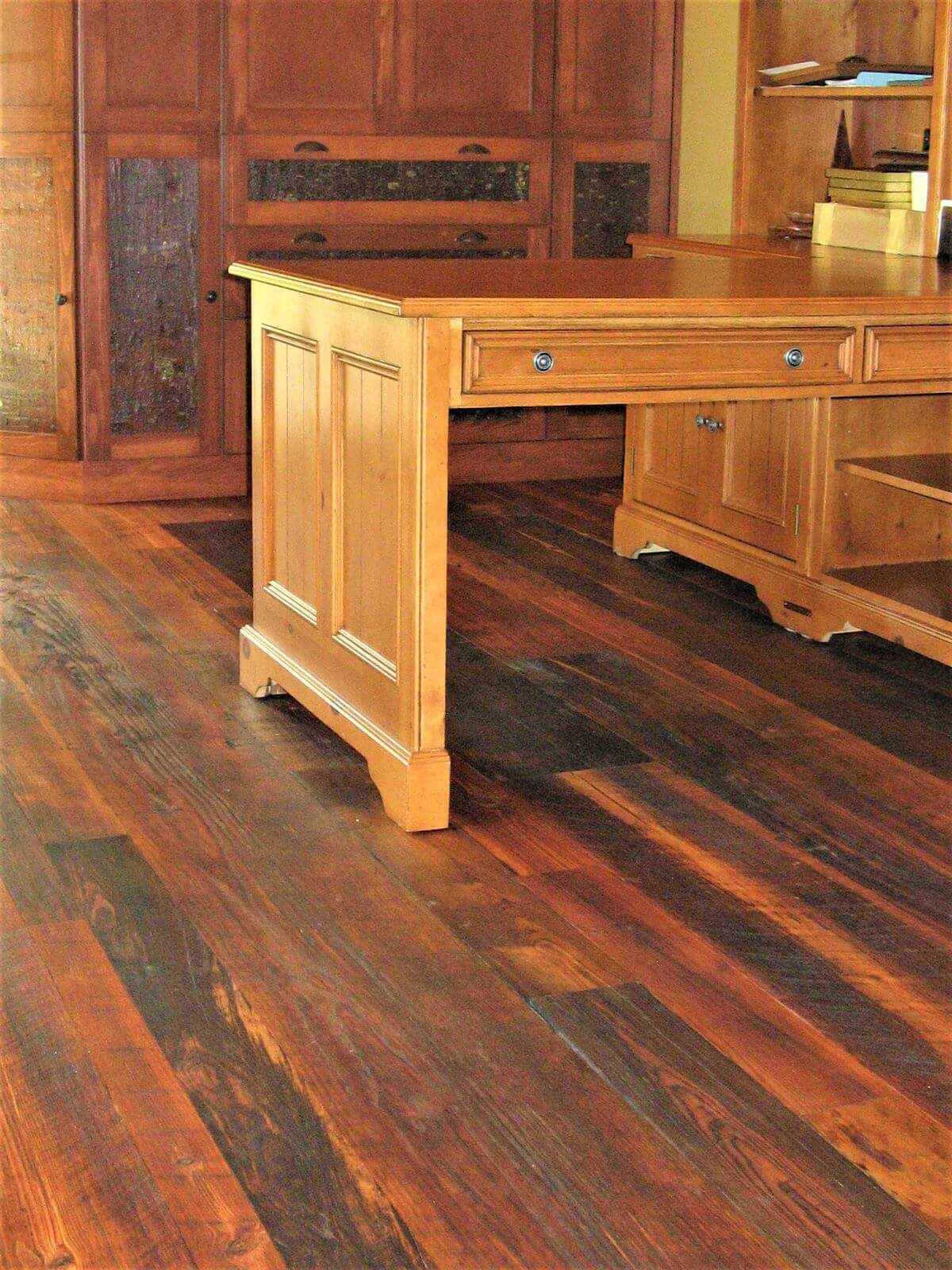 Rustic character heart pine flooring lake adger NC