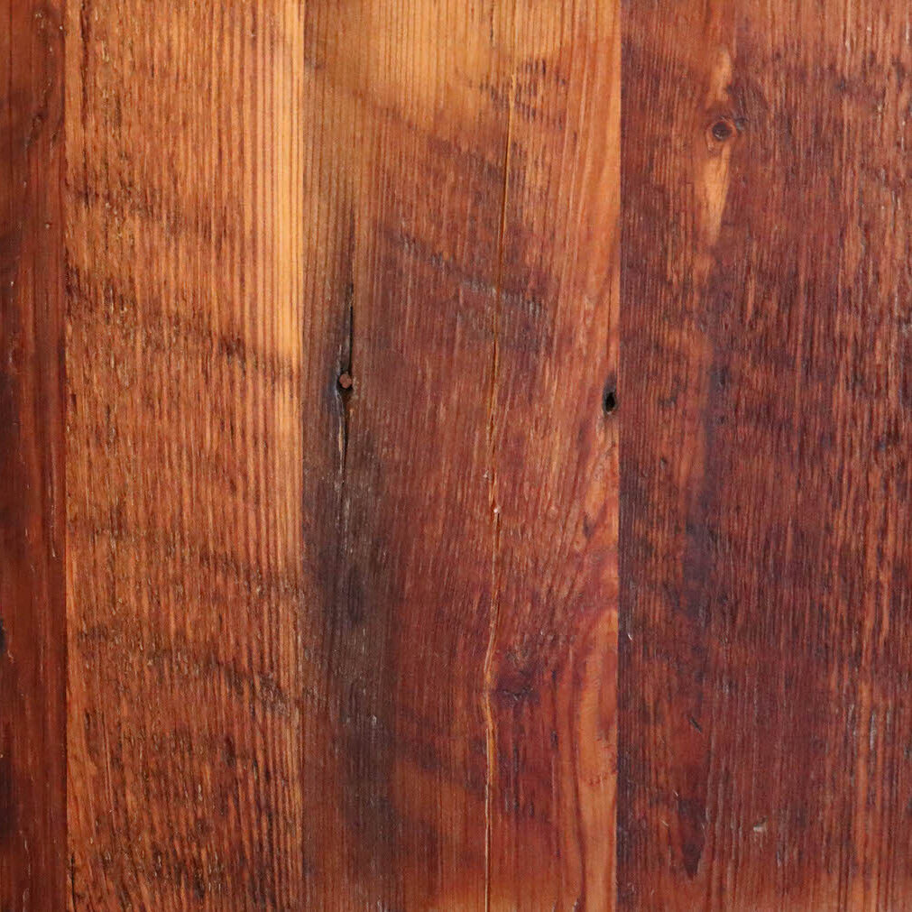 Rustic heart pine flooring swatch.